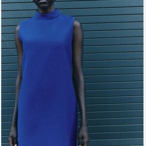 Zara Royal Blue Sleeveless Midi Dress